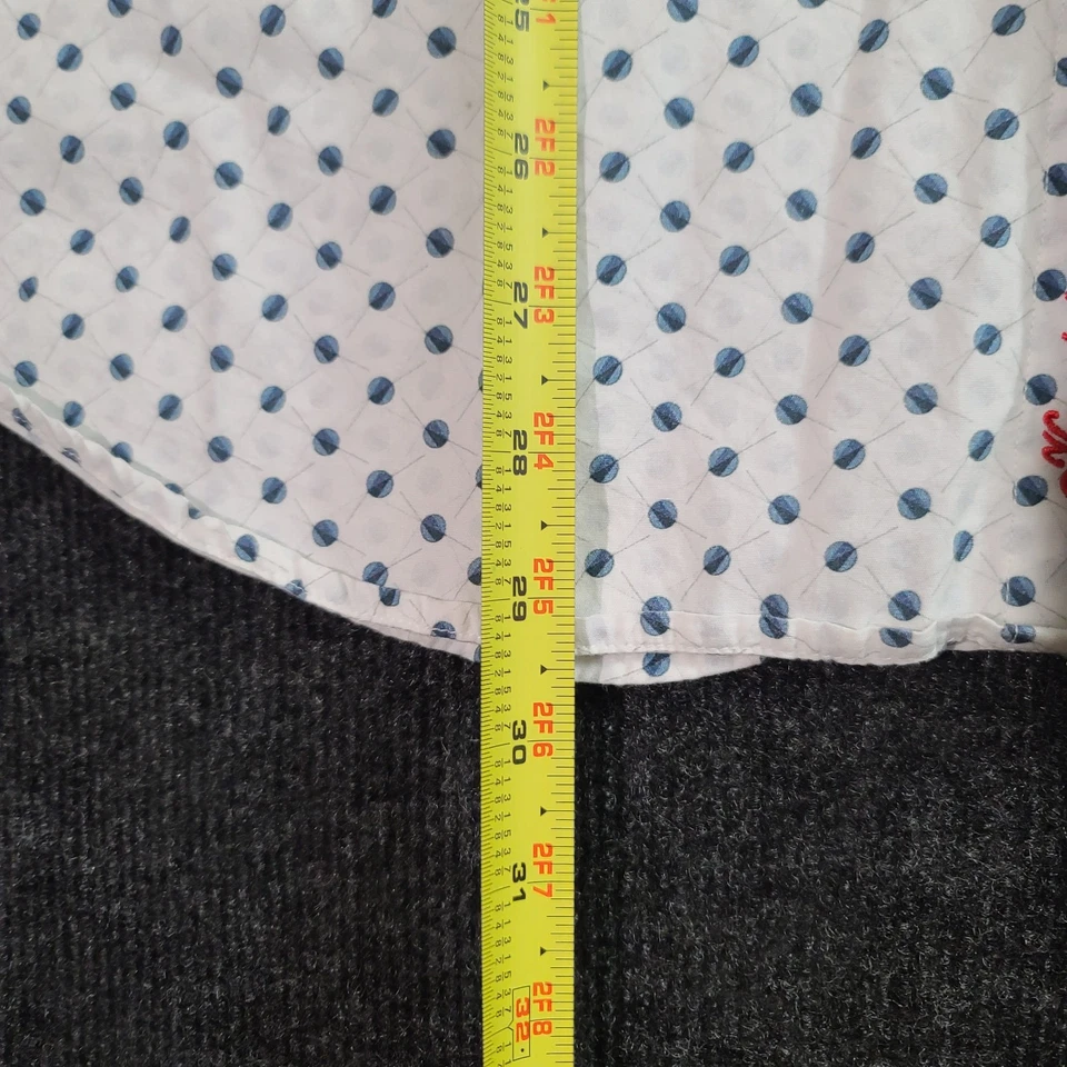 Robert Graham Classic Fit Shirt 2XL White Blue Polka Dot Long Sleeve Button Up - Image 4 of 4