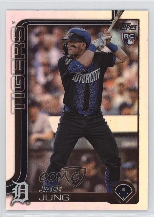 2025 Topps Series 1 Rainbow Foilboard Jace Jung #80 Rookie RC 19l7