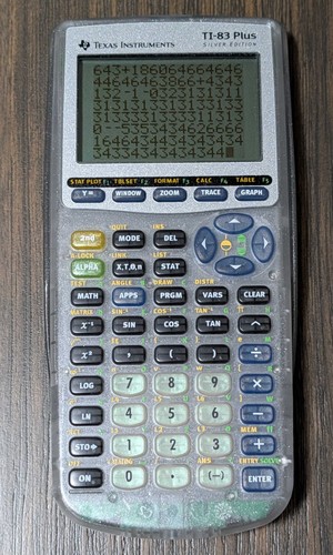 Texas Instruments Used TI-83 Plus Silver Graphing Calculator Texas Instruments Used TI-83 Plus Silver Graphing Calculator