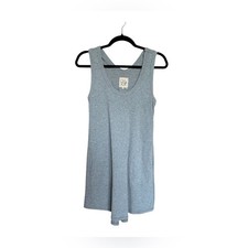 Chaser Light Gray Ribbed Tank Dress XS Minimalist