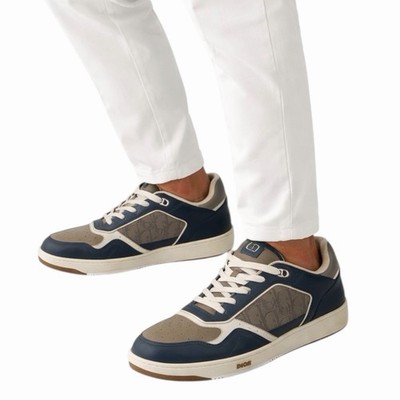 Christian Dior B27 Oblique Galaxy Low Top Sneaker Blue Gray Men Size 46/ Size 13