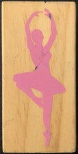 Recollections Ballerina Ballet Silhouette Rubber Stamp