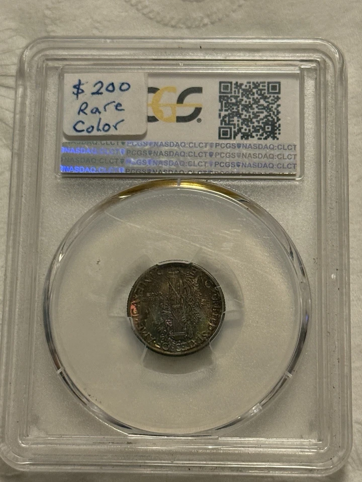 1944 Mercury Dime PCGS MS66 Toned Reverse Brilliant Luster Eye Appeal - Image 4 of 4