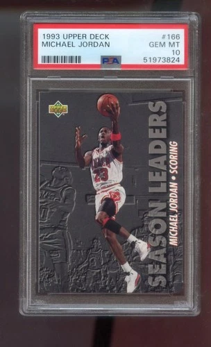 1993-94 Upper Deck #166 Michael Jordan PSA 10 Graded Card Season Leaders Scoring
