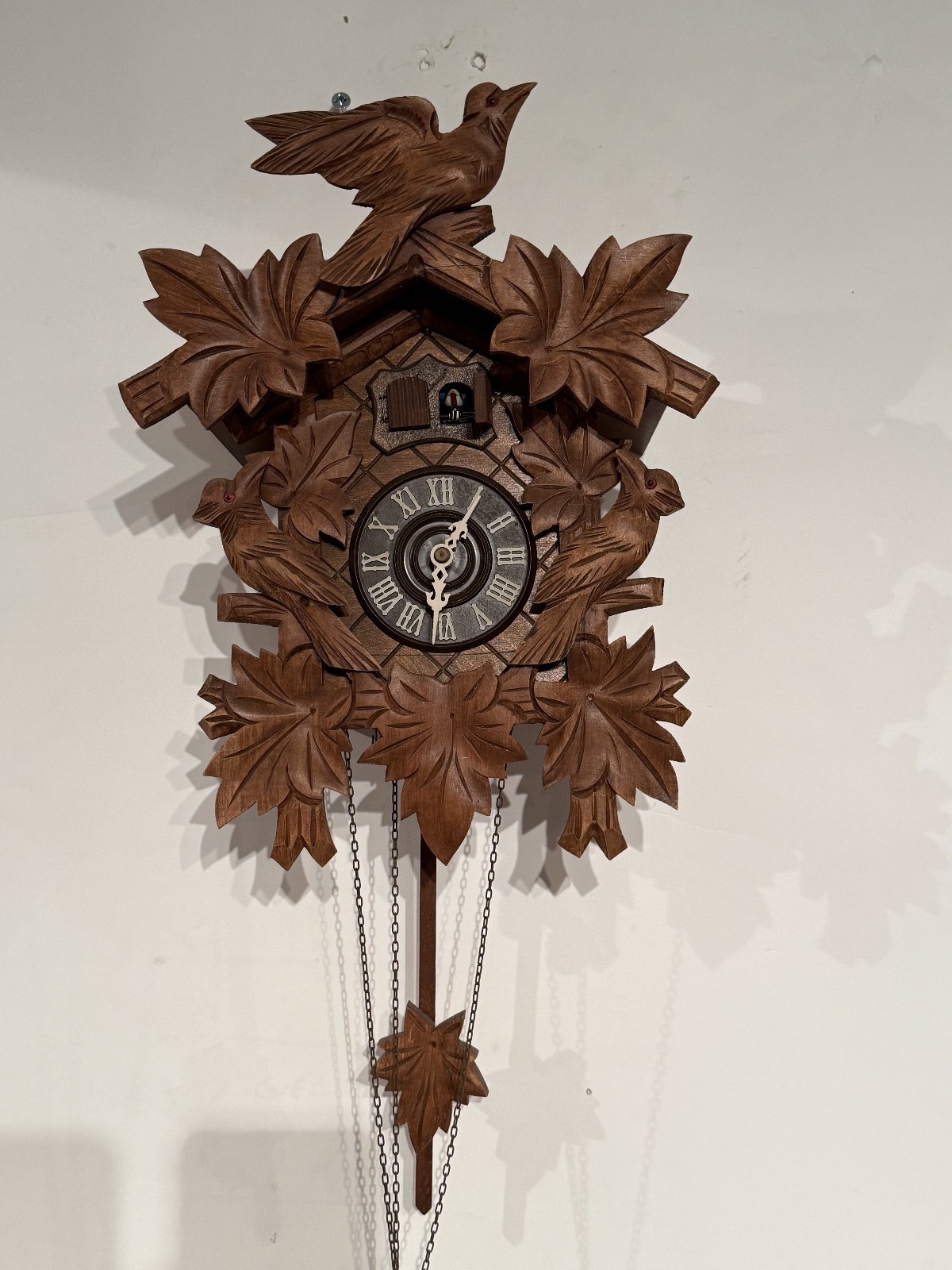 (H23) Vintage Regula German Cuckoo Clock Twin Birds with Wei