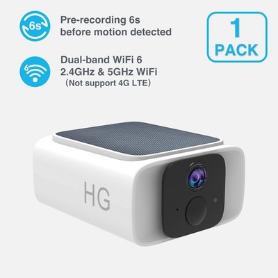 New tech Pre Record Wireless DualBand Solar BatteryPower Security Camera Outdoor