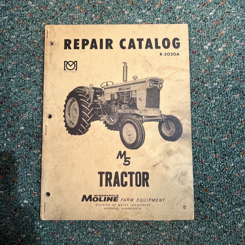 Minneapolis Moline REPAIR CATALOG No. R-2020A M5 TRACTOR
