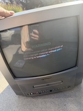 Emerson EWC13D4 13" CRT TV w/ DVD Combo, Retro Gaming Monitor No Remote