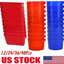 18Pcs Large Cage Cup Chicken Feed Water Cups Pigeon Feeder Bird US Stock