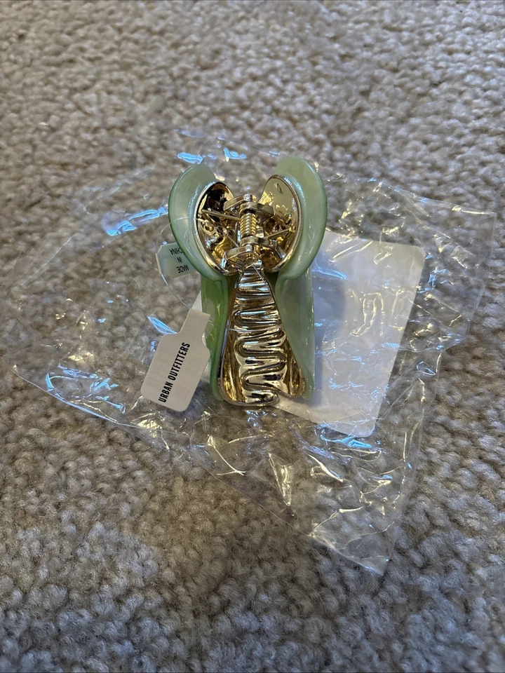 Pinza para el cabello con garra para mujer Urban Outfitters accesorios para el cabello verde blanco Yin Yang Foto 2 de 4