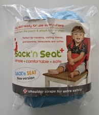 New Sack'n Seat Portable Travel Baby Seat Blue Fabric Cover Baby Safety