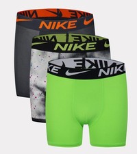 9N0845-E7O YOUTH NIKE ESSENTIALS BOXER BRIEFS UNDERWEAR 3 PACK