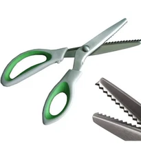 Green Pinking Shears Comfort Grips Crafts Zig Zag Cut Sewing Scissors,Profess...