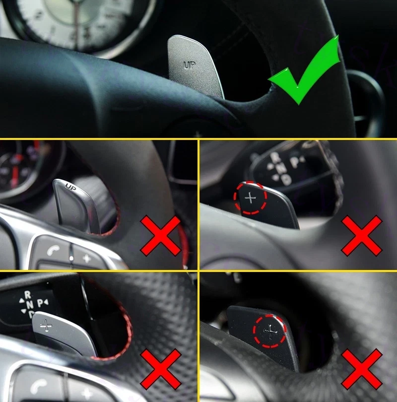 Car Steering Wheel Paddle Shifter For Mercedes AMG GLC63 GLE53 C43 C63 E63 E53 - Image 2 of 3