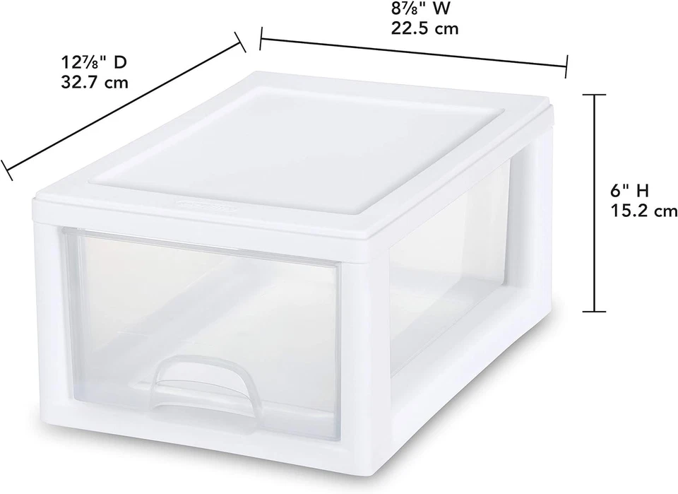 Sterilite 20518006 6 Quart/5.7 Liter Stacking Drawer, White 6 Quart, - Image 3 of 4
