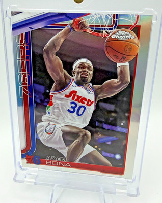 Adem Bona 2025 Topps Chrome ##183 Philadelphia 76ers Base
