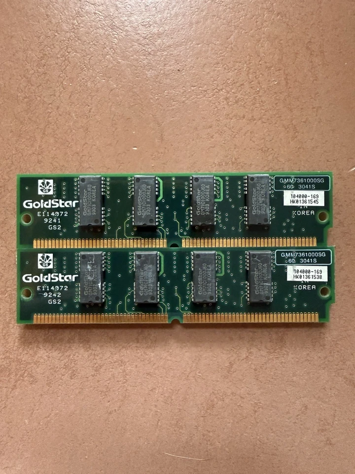 72 Pin 8MB 2x4MB 60ns SIMM Memory Single Sided DRAM Parity - image 2 of 2