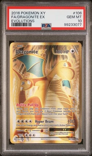 PSA 10 Dragonite EX 106/108 2016 XY Evolutions Ultra Rare Pokemon Card