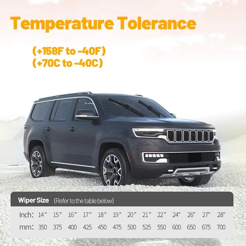 Wiper Front Wiper Blades Windshield Windscreen 26"16" Accessories Wiper Blades - Picture 6 of 13