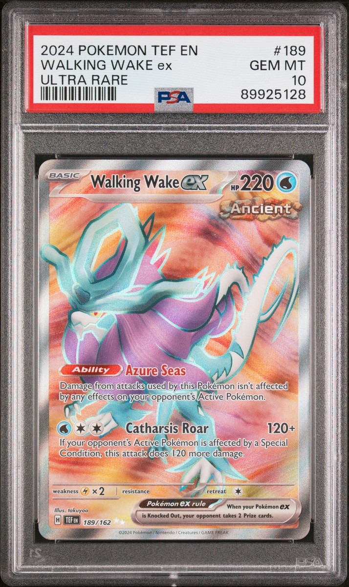 PSA 10 Walking Wake Ex Ultra Rare #189 2024 Pokemon Tef PSA 10 Walking Wake Ex Ultra Rare #189 2024 Pokemon Tef