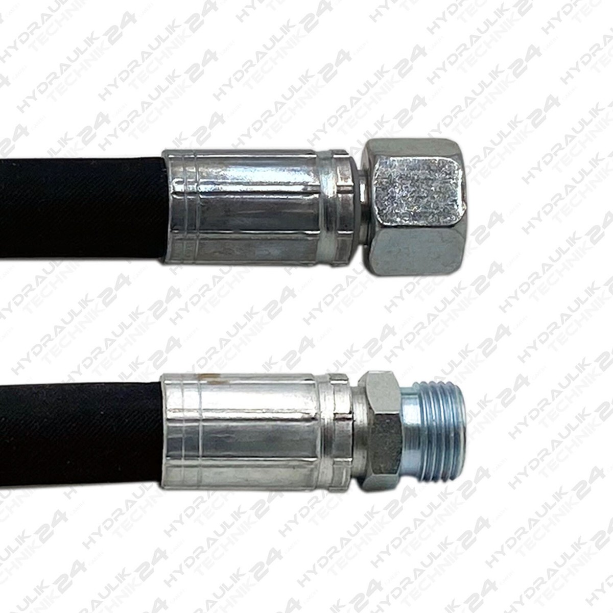 Tuyau Hydraulique 2SC DN12 - BSP 1/2" AG/AG, 275 Bar - Pour Systèmes Hydrauliques Professionnels