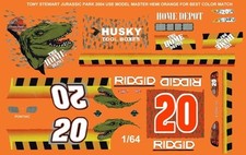  20 Tony Stewart Jurassic Park 2004 1/64th Scale Nascar Waterslide Decals
