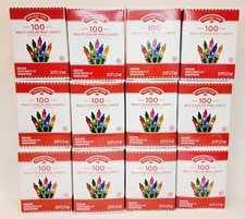Holiday Time 100 Multi-Color Mini Lights Green Wire Lights 23 Ft Each - 12 Boxes
