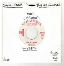 ROY LEE JOHNSON IT'S ALL OVER / SLOWLY I'M FALLING. U.S. ORIG FUNK 7" PROMO. VG+