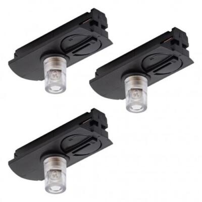 Litecraft Gleislicht Adapter für Deckenanhänger Beschläge in schwarz - 3er-Pack   