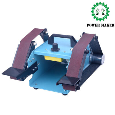 220V 950W Desktop Double Head Electric Abrasive Finishing Machine Belt Sander