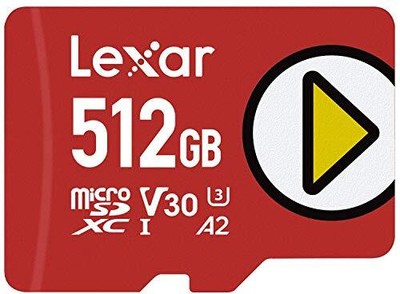 Lexar PLAY 512GB Micro SD Karte, microSDXC UHS-I Karte, bis zu 150MB/s lesen, TF