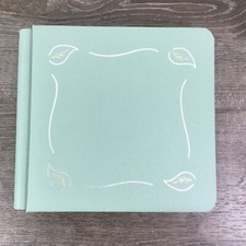 Creative Memories 7 x 7 Green Leaves Foil Scrapbook Album 12 Pages Old Style