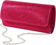 lovyoCoCo Evening Bag Clutch Purses for Women Ladies Sparkling Party Rose