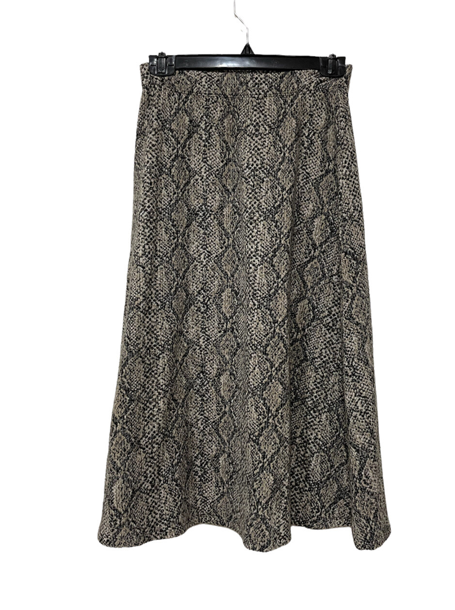 Zara Soft Sweater Python Pattern Midi Skirt Small… - image 1