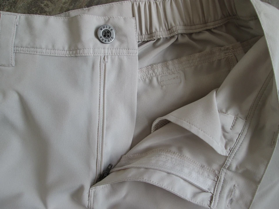 Pantalones Capri Sierra Blanco Medianos 32x21 Piedra Recortada Blanco Poliéster Elastizados ¡EXCELENTE ESTADO! Foto 3 de 4