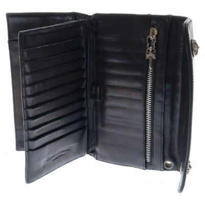 Chrome Hearts Wave Cross Ball Wallet Crossball Button Long Chrome Hearts Wave Cross Ball Wallet Crossball Button Long