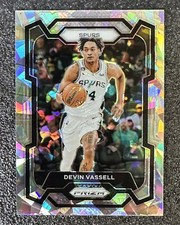 Devin Vassell 2023-24 Panini Prizm #95 Cracked Ice Prizm San Antonio Spurs