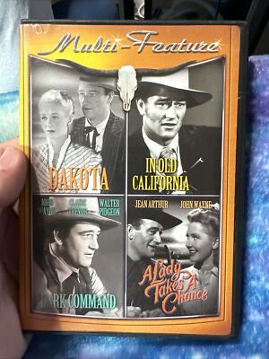 Dakota/In Old California/Dark Command/A Lady Takes A Chance 4 DVDs John Wayne