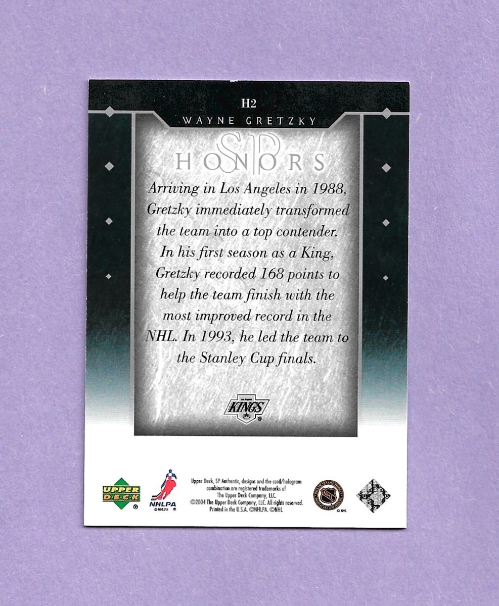 2003-04 SP Authentic HONORS # H2 WAYNE GRETZKY EDMONTON OILERS LA