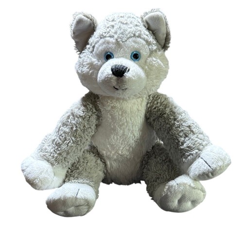 Build-A-Bear Husky Plush Stuffed Animal Blue Eyes Gray White Puppy Dog