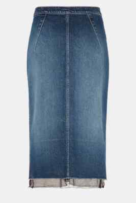 Pencil Skirt Indigo with Chiffon N°21 X 7FAM 7 for All Pencil Skirt Indigo with Chiffon N°21 X 7FAM 7 for All