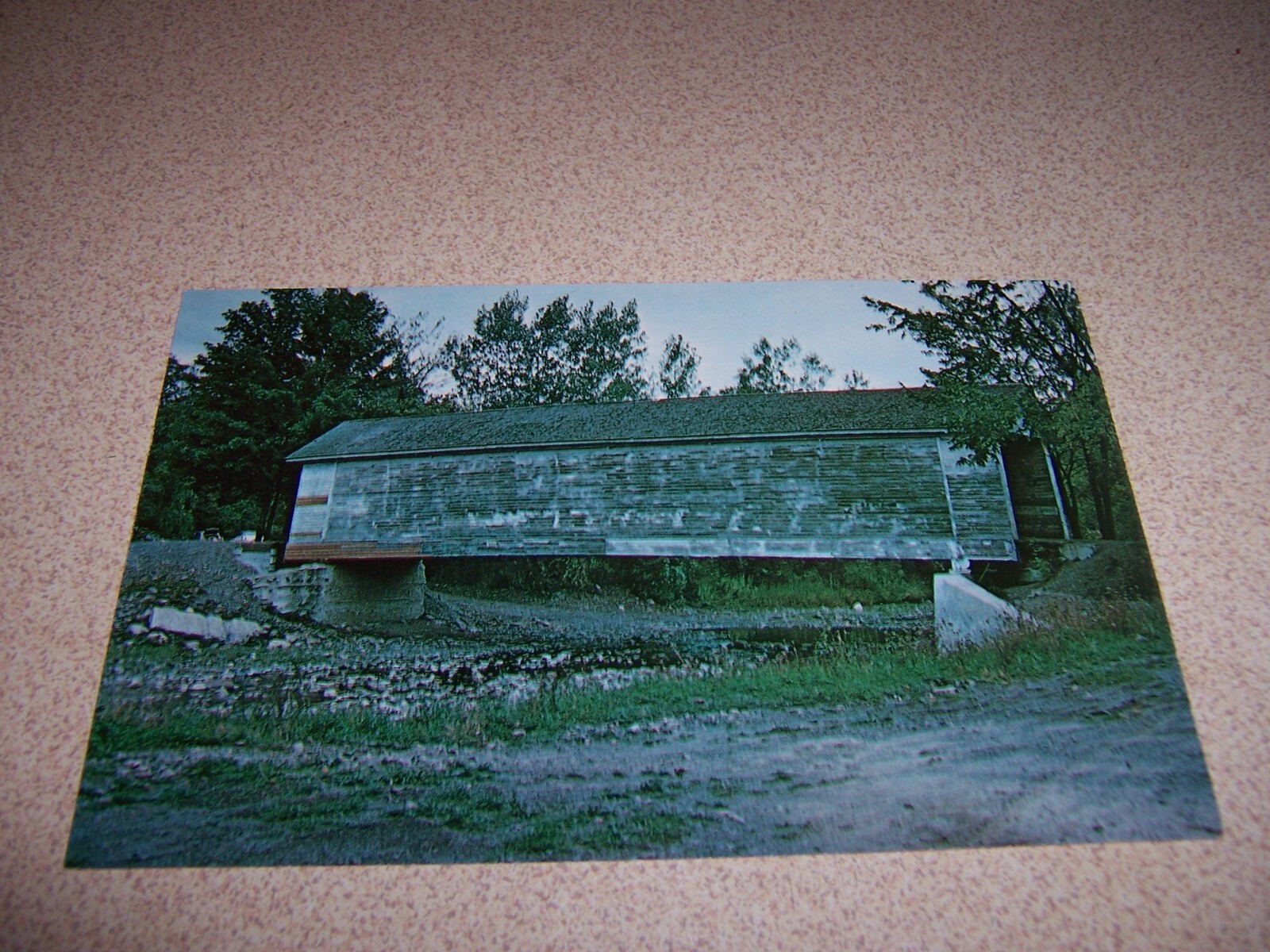 1960s CAYUGA CREEK COVERED BRIDGE, COWLESVILLE NY. VTG POSTCARD eBay