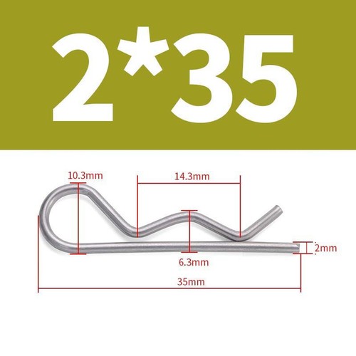 R Clip Stainless Steel 304 A2 Beta Pins 1.0mm 1.2mm 1.5mm 2mm 2.5mm 3mm 4mm-6mm - Picture 13 of 29