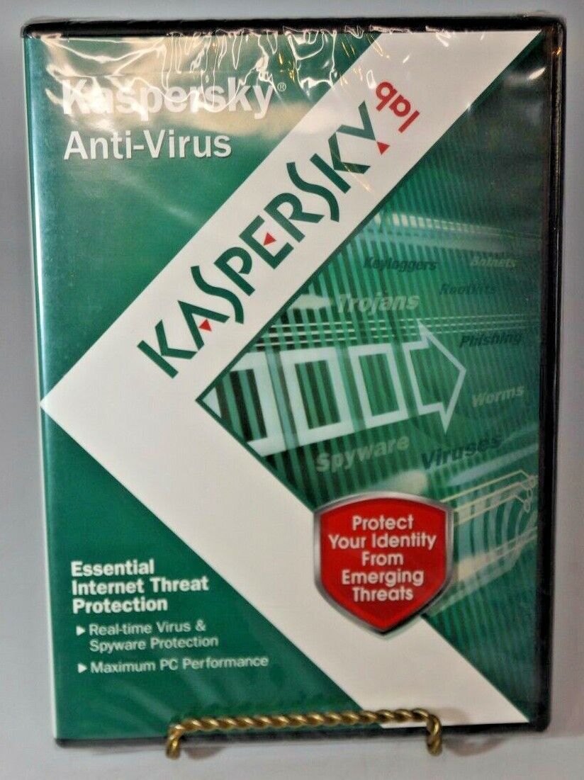New KASPERSKY Anti-Virus Protection PC Computer Security Software Complete w/Key