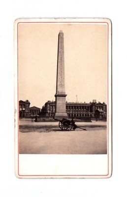 Obelisk Place de la Concorde Paris Circa 1880 Original CDV Photo