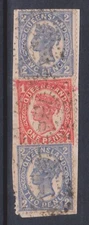 (F327-14) 1899 QLD mix of 3stamps on piece PO no.138 WALLOON (rare) (N) 
