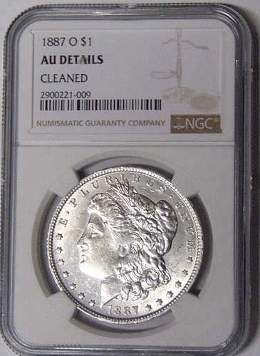 NGC AU Detail 1887-O Morgan Silver Dollar New Orleans Mint #2900221-009