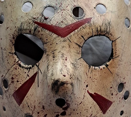 Jason voorhees Friday the 13th Part 3/4 THIN LIGHTWEIGHT mask hand painted - Image 4 of 4