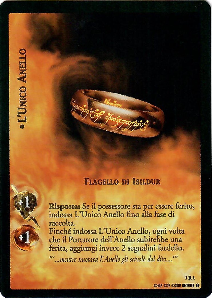 LotR TCG FotR Rare Foil 1R1 The One Ring, Isidur's Bane