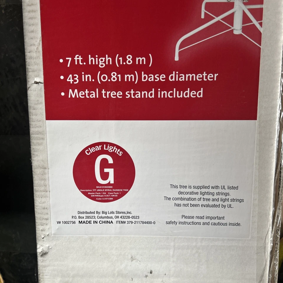 WINTER WONDER LANE PRE LIT JINGLE RAINBOW TREE 7FT 400 LIGHT BRAND NEW!! - Image 2 of 4